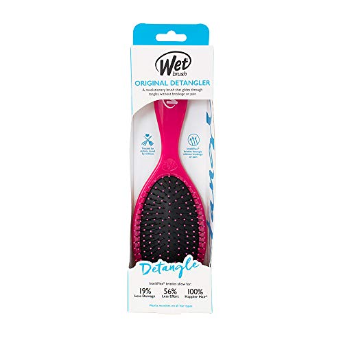 Original Detangler Hair Brush - Punchy Pink - Exclusive Ultra-soft IntelliFlex Bristles - Glide Through Tangles With Ease For All Hair Types - For Women, Men, Wet And Dry Hair