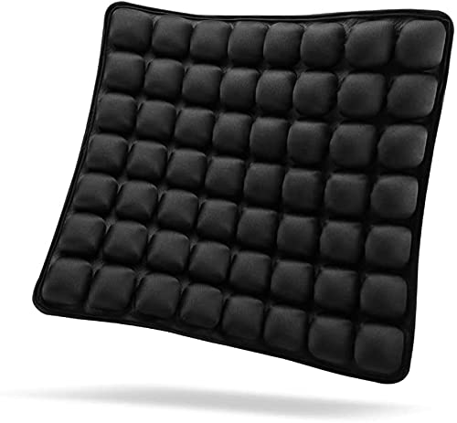 Air Cushion Inflatable Chair Air Seat Cushion Car Portable Breathable Comfort Cushion Office Wheelchair Pad Orthopedics Pain Pressure Relief Cushion Camping Seat Mat 18 x 16 x1 in Black