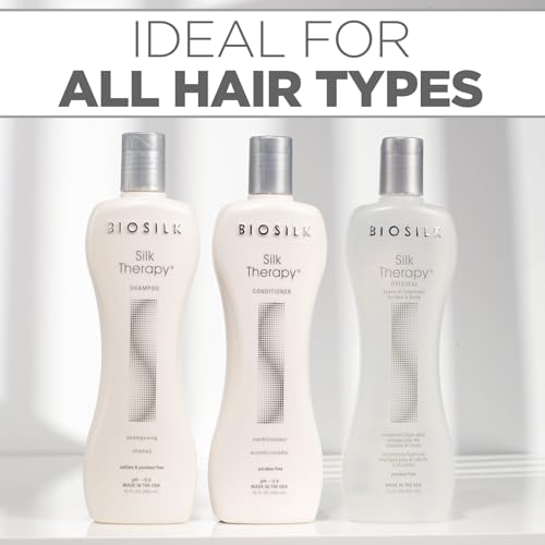 3-Piece Silk Therapy Shampoo, Conditioner &amp; Serum Kit, Haircare For Incredible Shine, Sulfate, Paraben, &amp; Cruelty-Free, 12 Oz (3 Products)