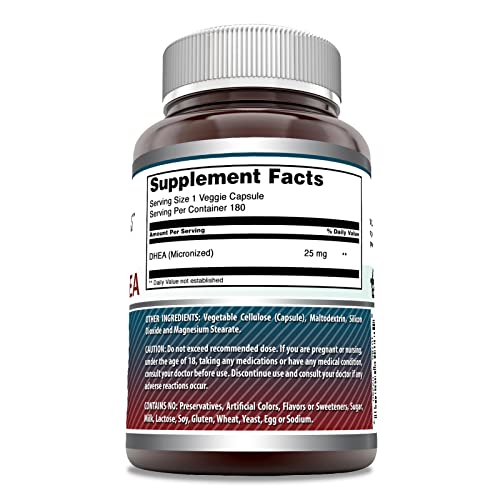 Amazing Formulas Micronized DHEA 25mg 180 Veggie Capsul