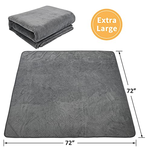 Dog Pee Pad Washable Extra Large, 72x72 Instant Absorb Training Pads, Non-Slip Pet Playpen Mat Waterproof Reusable Floor Mat for Puppy, Senior Dog Whelping Incontinence Housebreaking