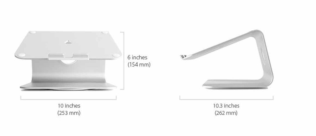 mStand360 Laptop Stand with Swivel Base, Space Gray (10074)