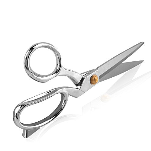 ® Heavy Duty 10.5 Scissors For Cutting Fabric, Leather, and Raw Materials (10.5 Inch Silver)