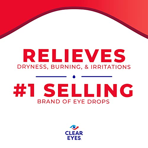 Clear Eyes Redness Eye Relief Eye Drops, Relieves Redness & Calms Irritation, 0.2 Fl Oz