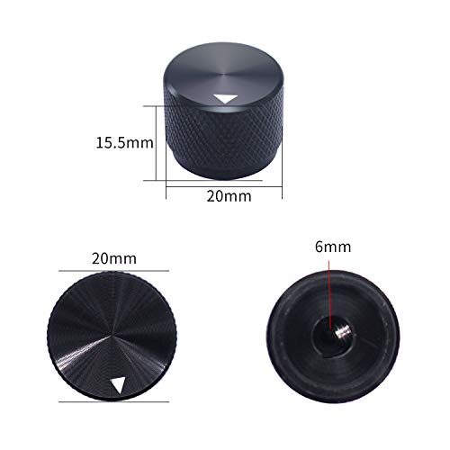 Taiss/ 2pcs Black Aluminum Rotary Electronic Control Po