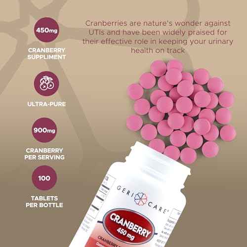 High-Potency Cranberry Supplement By GeriCare- 450mg Pu