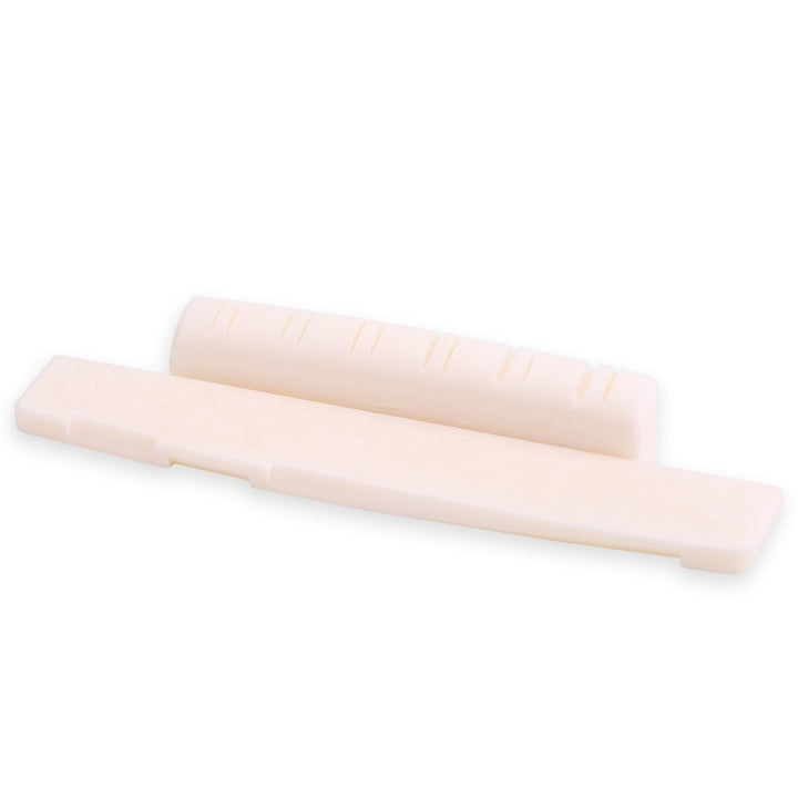 Guitar Bone Saddle Nut, 12 String Folk Acoustic Guitars Bone Guitar Bridge Saddle and Nut Set