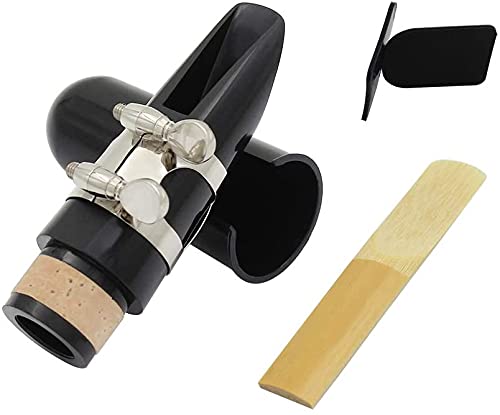 Clarinet Mouthpiece Kit, Includes Ligature+Clarinet Mouthpiece Cushions+Clarinet Reed 2.5+Black Clarinet Mouthpiece Plastic Cap