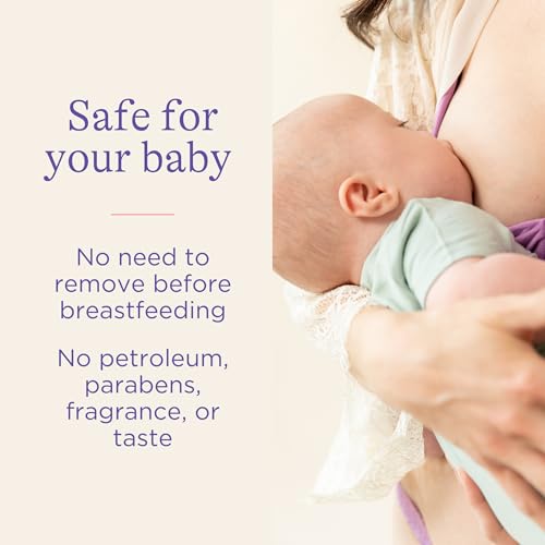 Lanolin Nipple Cream Safe for Breastfeeding Baby, 100% Natural Nipple Butter for Mom, Breastfeeding Essentials, 1.41 Ounces