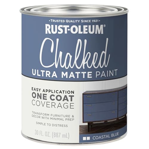 329207 Ultra Matte Interior Chalked Acrylic Paint 30 oz, 30 Fl Oz (Pack of 1), Coastal Blue