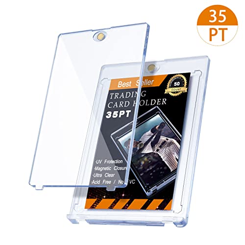 50 Pieces Magnetic Card Holders for Trading Cards, 35 P