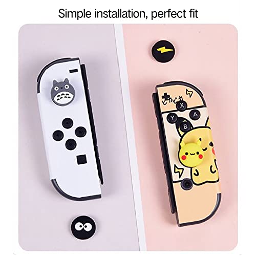 Cute Switch Thumb Grip Caps Compatible with Nintendo Switch OLED/Lite Console, Kawaii Soft Silicone Analog Stick Button Cover for Ns Joycon Controller,4PCS Anime Joystick Caps (Kitty)