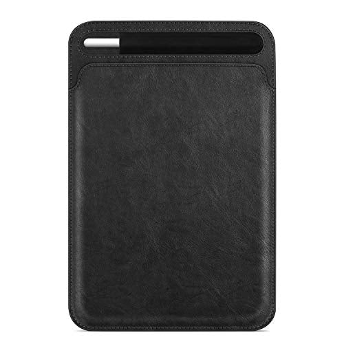 Sleeve with Pencil Holder for iPad Air 11 Inch, iPad Air 5th / 4th Gen 10.9, iPad Pro 11, Slim Fit Vegan Leather Protective Cover Carrying Case Bag, Also Fit iPad 10th Gen/iPad 10.2, Black