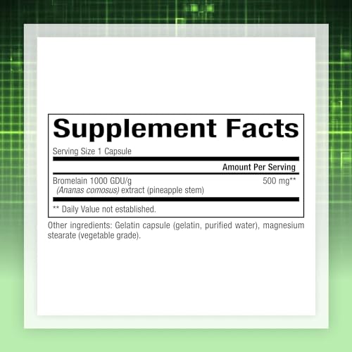Natural Factors, Bromelain 500 mg, Enzyme Support for a Healthy Digestive System, 180 Capsules.