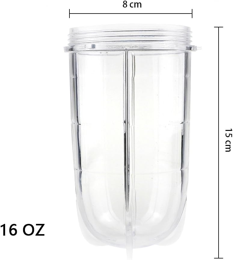 2 PCS Replacement Cups For Magic Bullet Replacement Parts 16OZ Blender Cups Jar compatible with 250W Magic Bullet MB1001 Series Juicer Mixer