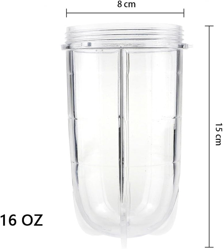 2 PCS Replacement Cups For Magic Bullet Replacement Parts 16OZ Blender Cups Jar compatible with 250W Magic Bullet MB1001 Series Juicer Mixer