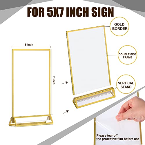 18 Pieces Frames Table Numbers Clear Table Sign Double 