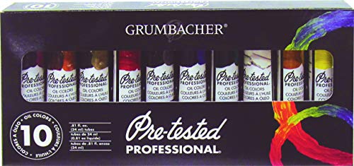 Pre-Tested Oil Paint, Set of 10 Colors