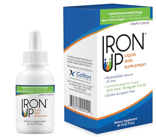 A.C. Grace Company, Iron Up, Liquid Iron Supplement, Grape Flavor, 2 fl oz (60 ml)