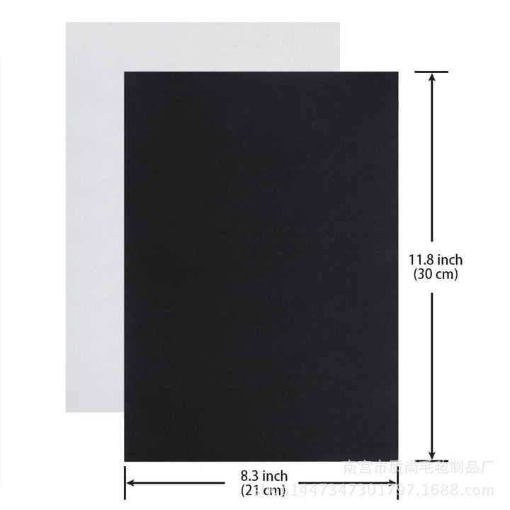 RZJZGZ Adhesive Felt Sheet Black Felt 8.3x11.8in 1mm Fa