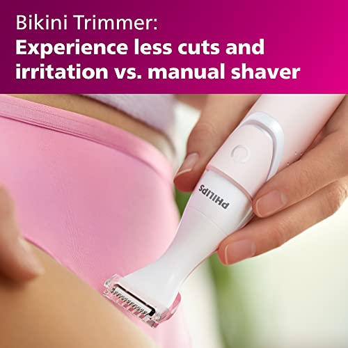 Philips Beauty Women&#39;s Bikini Trimmer and Precision Trimmer Special Edition Bundle, BRT387/90,Pink and White