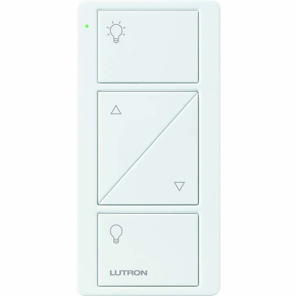 Pico Smart Remote Control for Caseta Smart Dimmer Switch, 2-Button with Raise/Lower, PJ2-2BRL-GWH-L01, White