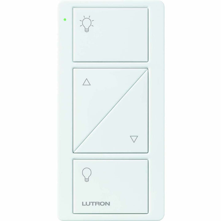 Pico Smart Remote Control for Caseta Smart Dimmer Switch, 2-Button with Raise/Lower, PJ2-2BRL-GWH-L01, White