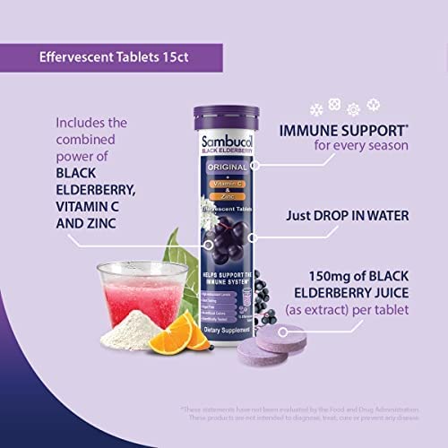 Sambucol Black Elderberry Tablets with Vitamin C &a