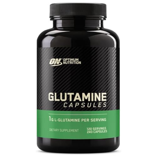 L-Glutamine Muscle Recovery Capsules, 1000mg, 240 Count (Package May Vary)