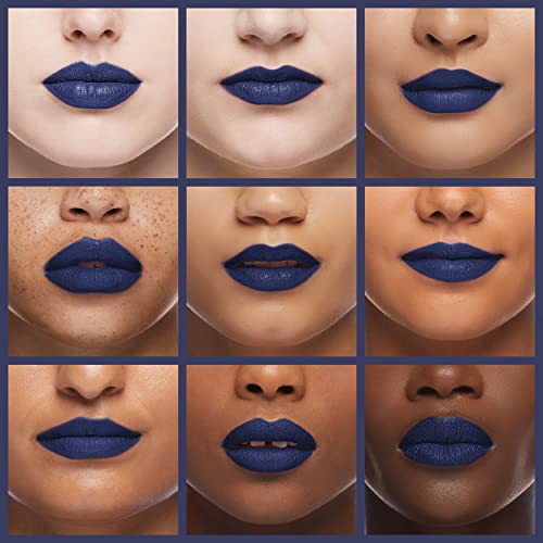 London Stay Matte Liquid Lip Color with Full Coverage Kiss-Proof Waterproof Matte Lipstick Formula that Lasts 12 Hours - 830 Blue Iris, .21oz