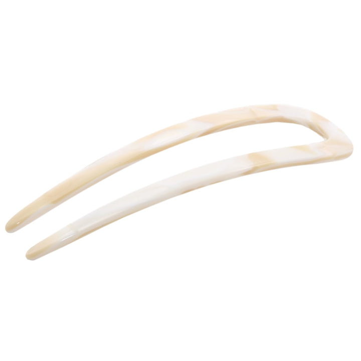 Ivory White Cream Handmade Large Cellulose Acetate Chignon Bun Holder U Hair Pin Stick (Ivory white cream)