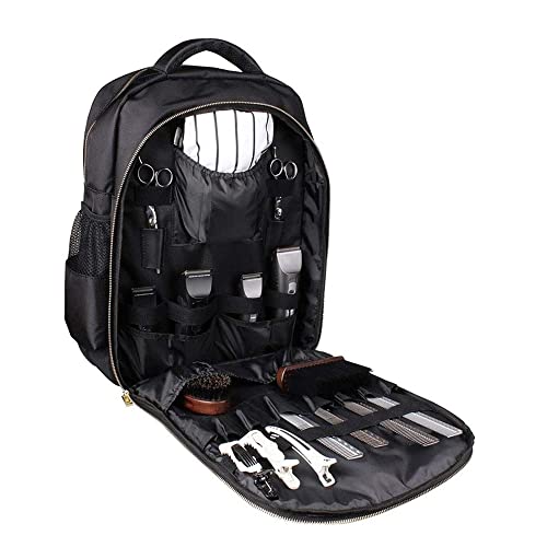 Portable Backpack for Clippers and Supplies Hair Clippers Organizer Bag Large Clipper Bags for Barbers Travel Bag for Hairstylists Tools (BLACK)