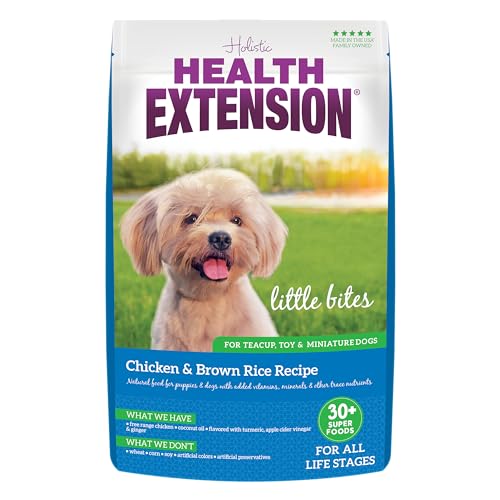 Little Bites Chicken & Brown Rice Dry Dog Food (18 lb / 8.1 Kg) - Natural with Probiotics and Superfoods for Teacup, Toy & Small Breeds