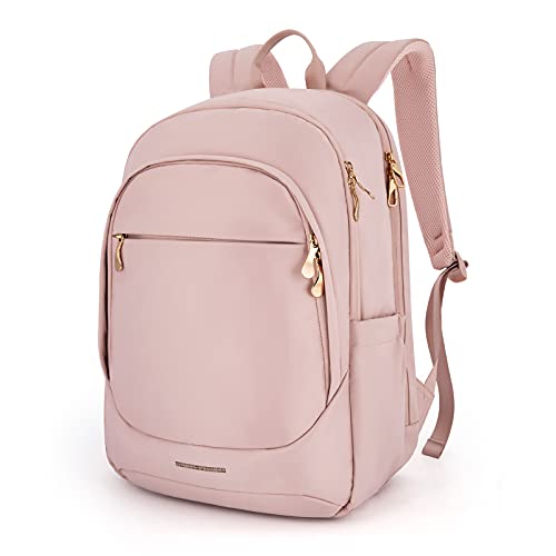 Collge Laptop Backpack, 15.6 inch Laptop Travel Backpack for women, College Computer Bookbag Casual Bag for Work Travel College, Gifts for Women,Pink