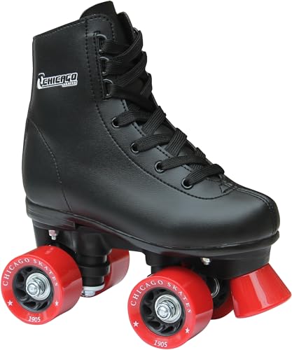 CHICAGO Boys Rink Roller Skate - Black Youth Quad Skate