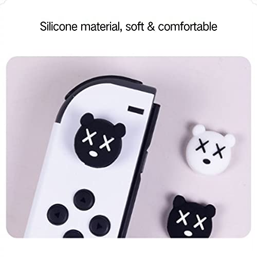 Cute Switch Thumb Grip Caps Compatible with Nintendo Switch OLED/Lite Console, Kawaii Soft Silicone Analog Stick Button Cover for Ns Joycon Controller,4PCS Anime Joystick Caps (Kitty)