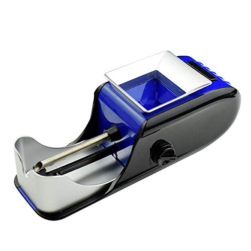 Cigarette Rolling Machine Electric Automatic Injector Tobacco Roller Maker (Blue and Black)