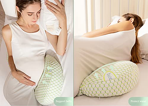 Oternal Pregnancy Pillow for Pregnant Women,Soft Pregnancy Body Pillow,Support for Back, HIPS, Legs,Maternity Pillow with Detachable and Adjustable Pillow Cover