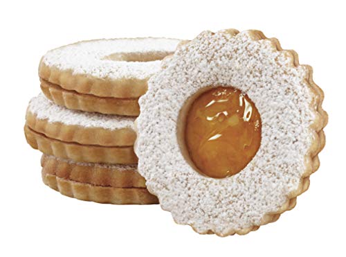 Round Linzer Cookie Cutter Set Silver 2-Inch