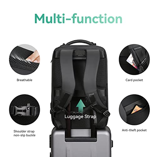 Business Backpack for Men, Waterproof High Tech Backpack with Sport Car Shape Design and USB Charging Port, Travel Laptop Backpack Fits 17.3 Inch Notebook