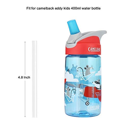 Replacement Straws for CamelBak eddy Kids 12oz Water Bottle,Accessories Set Include 5 BPA-FREE Straws and 1 Cleaning Brush