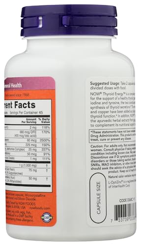 NOW FOODS Thyroid Energy, 90 CT