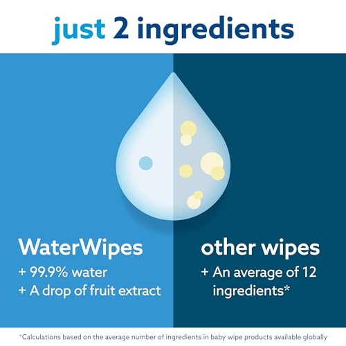 Plastic-Free Original Baby Wipes, 99.9% Water Based Wipes, Unscented &amp; Hypoallergenic for Sensitive Skin, 60 Count (Pack of 12), Packaging May Vary
