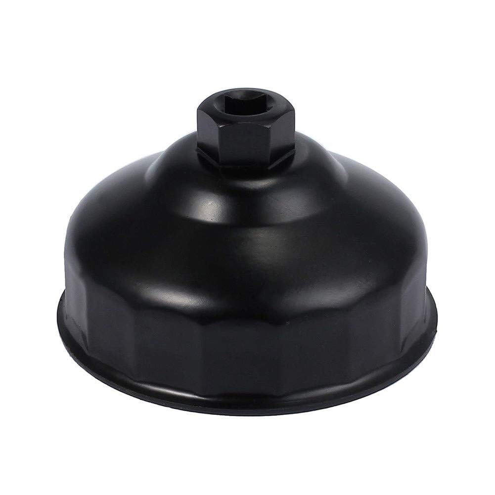 3.39inch/86mm 16 Flutes Aluminium Oil Filter Wrench for BMW, Oil Filter Housing Cap Removal Tool for N20, N26, N51, N52, N54, N55, N63, N74, S55, S63 BMW Engines (Black)