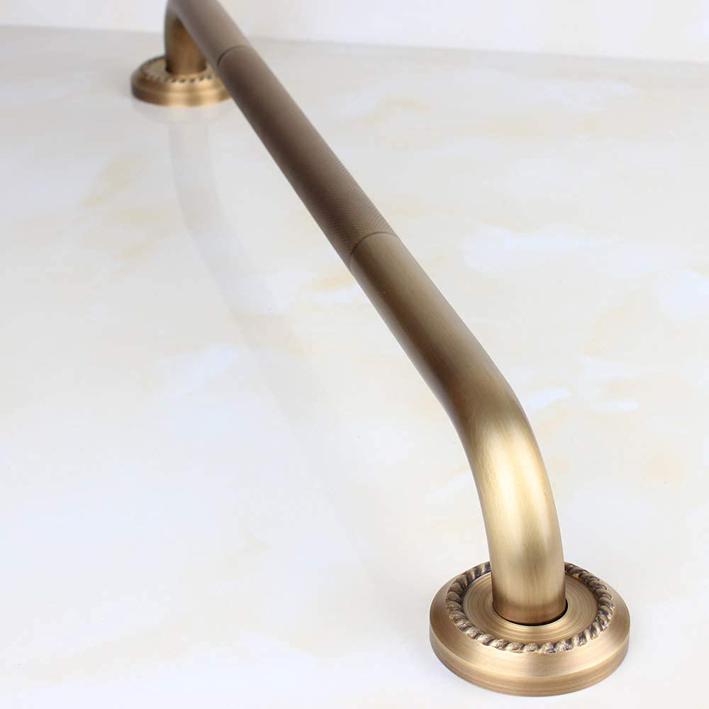 Heavey Duty Grab Bar, 16-Inch Sturdy Hand Rail, Stylish Bathroom Armrest, Antique Brass Finish, Good for Senior, Kids, Elderly