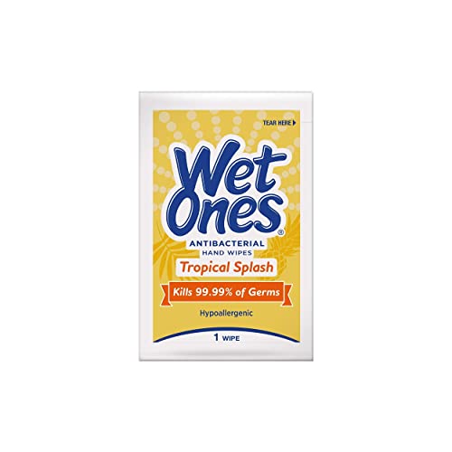 Wet Ones Wipes, Hands & Face, Antibacterial, Citrus Scent, Singles, 24 ct.