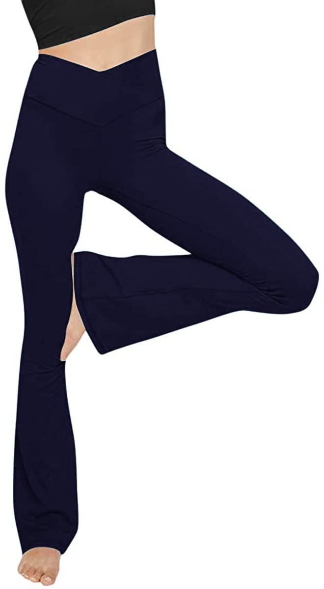 TOPYOGAS Women&#39;s Casual Bootleg Yoga Pants V Cr