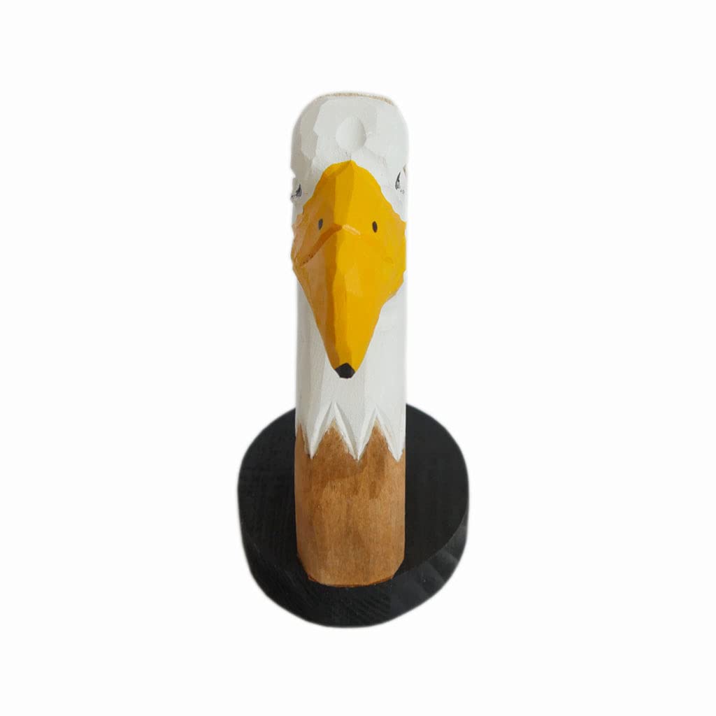 Handmade Wood Carved Animal Eyeglass Holder, Cute Sunglasses Display Stand, Nightstand Home Office Desk Decor, Christmas Holiday New Year Business Gift for Men Women Adults (Eagle)