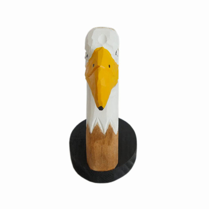 Handmade Wood Carved Animal Eyeglass Holder, Cute Sunglasses Display Stand, Nightstand Home Office Desk Decor, Christmas Holiday New Year Business Gift for Men Women Adults (Eagle)
