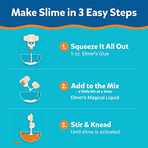 Elmer&#39;s Celebration Slime Kit, Complete Slime Supplies with Assorted Magical Liquid Slime Activators and Assorted Liquid Glues, 10 Count, Perfect for Parties and Activity Time